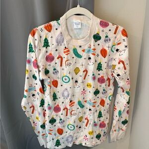 Smaller Things 2024 Holiday Ornament Print Adult Pajama Top